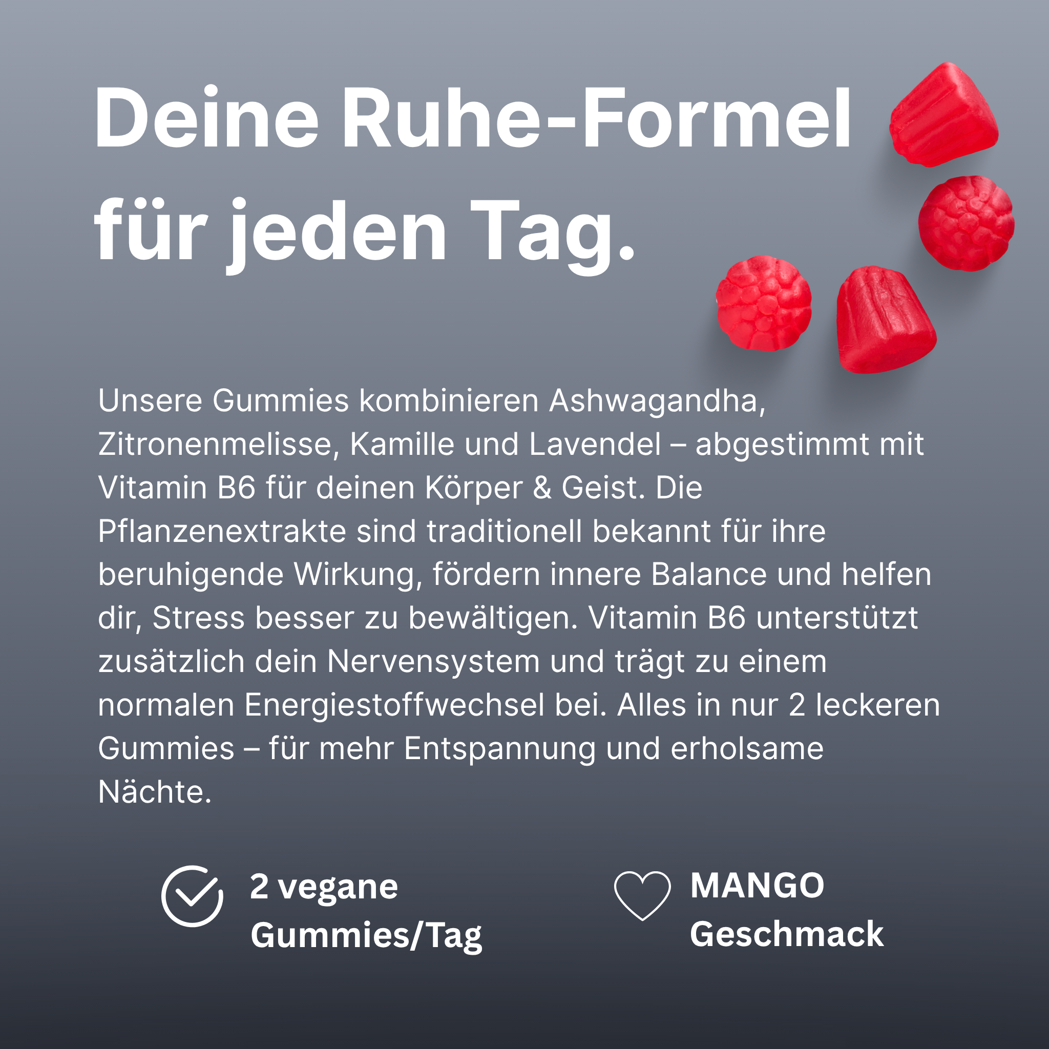 Ashwagandha + Vitamin B6 Gummies - 60 Stk.